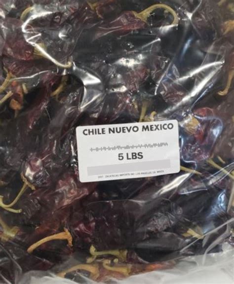 Bulk Chile New Mexico 5 Lb Bag Los Compadres Distributor