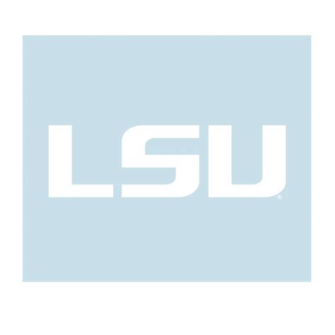 LSU Decal White LSU Logo 3"