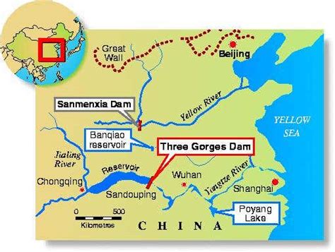Three Gorges Dam Map The Three Gorges Dam And Selected Precipitation
