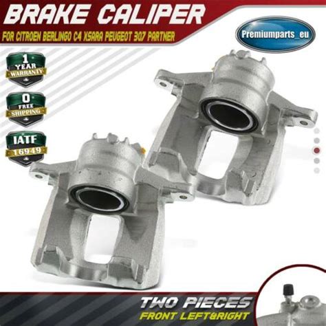 X Brake Calipers Front For Citroen Berlingo C Xsara Peugeot