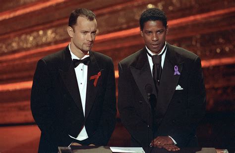 The Academy — Tom Hanks and Denzel Washington presenting at the...