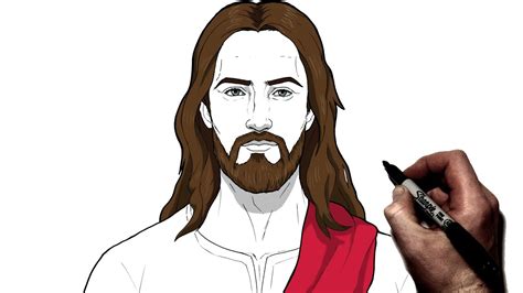 How To Draw Jesus Christ Step By Step YouTube