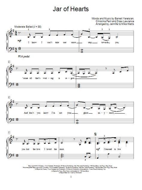 Jar Of Hearts | Sheet Music Direct