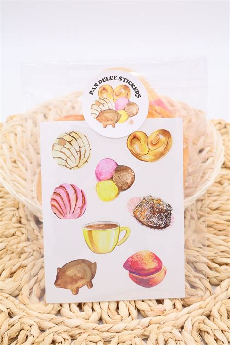 Pan Dulce Sticker Sheet Mexican Stickers Pan Dulce Cute Etsy