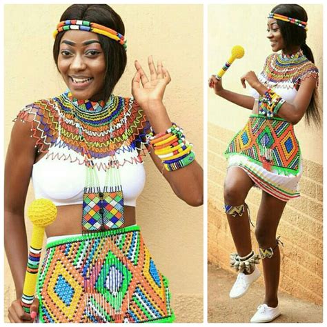 Clipkulture Beautiful Zulu Umemulo Traditional Attire