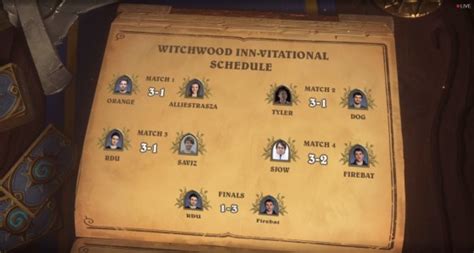 Résultat Du Tournoi Hearthstone Le Tournoi Inn Vitational Bois