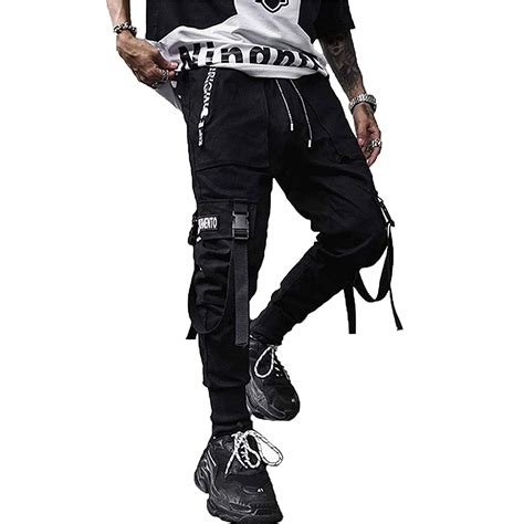 Xyxiongmao Mens Jogger Techwear Pants Hip Hop Goth Pants Streetwear