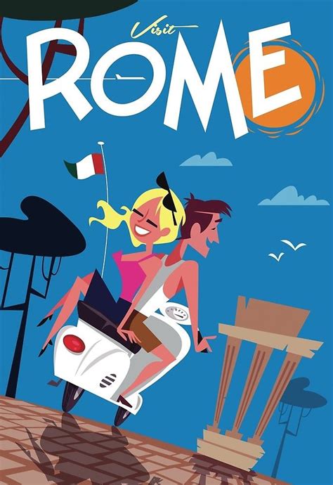 « Affiche De Rome Par Gary Godel Redbubble Retro Travel Poster