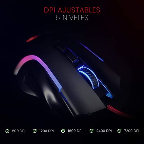 Redragon M Rat N Para Juegos Con Cable Rgb Retroiluminado