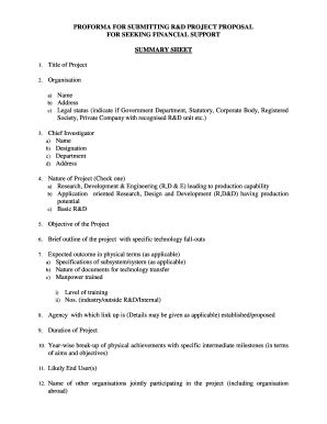 Fillable Online Proforma Department Of Biotechnology Fax Email Print