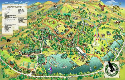 Camp Rockmont Map Illustration Digital Art By Maria Rabinky Pixels