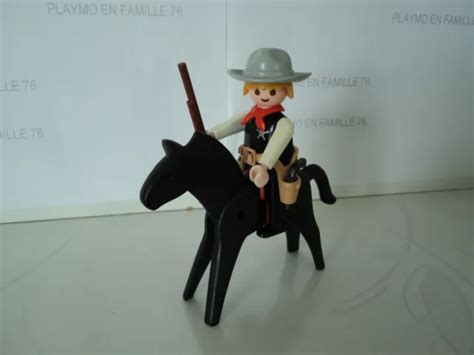 Playmobil Vintage Western Sh Rif Ceinturon Colts Cheval Type A