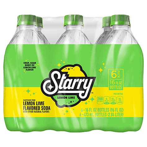 Starry Soda Lemon Lime 6 Pack 6 Ea Beverages Carlie Cs