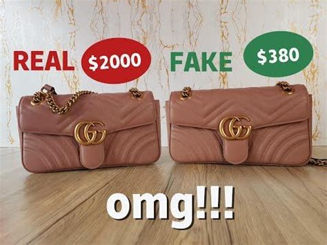 Real Vs Fake Gg Marmont In Lushentic Grade Youtube Gucci Bag Fake