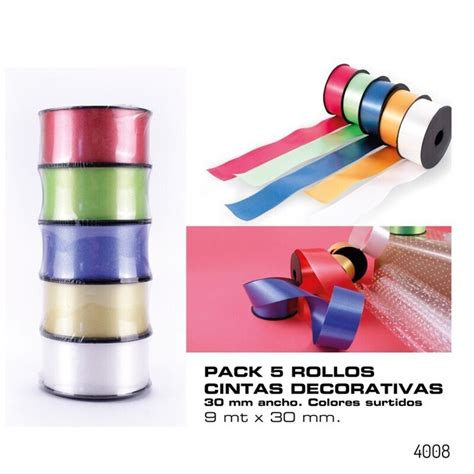 5 Rollos Cinta Decorativa 30 mm x 9 m ESCRIBO Line La papelería