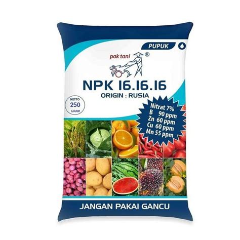 Jual Pupuk NPK Kandungan Terlengakap Unsur Makro 16 16 16 Dan Tambahan