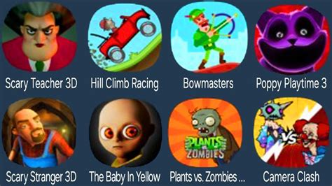 Scary Teacher 3D Hill Climb Racing Bowmasters Poppy Playtime 3 Scary