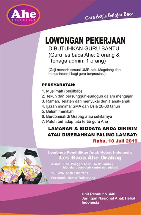 Brosur Lowongan Pekerjaan Agen Desain Iklan Kreatif Ahe