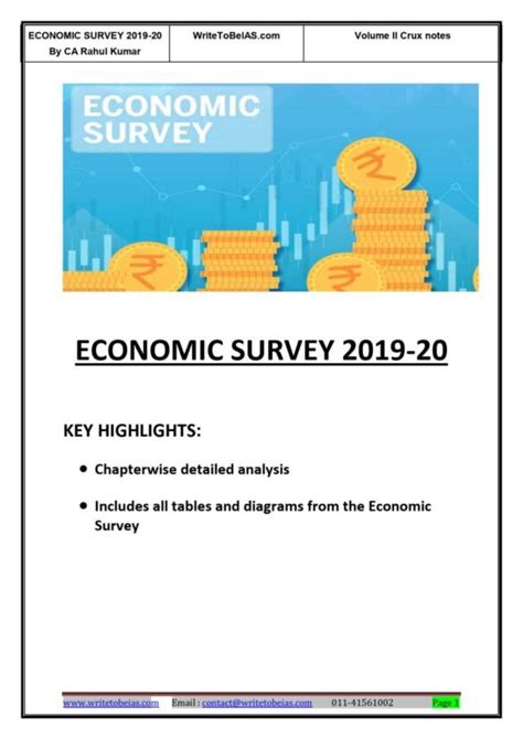 Writetobeias Crux Of Economic Survey 2019 20 Volume 2 Part 2 Pdf Upsc Pdf