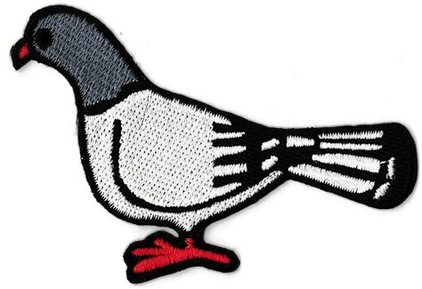 Patched Pigeon Thermoadhesive Bird Patch Embroidered Ebay