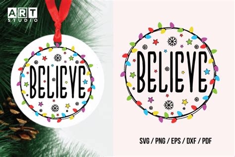 Christmas Round Sign Ornament SVG Graphic By Artstudio Creative Fabrica