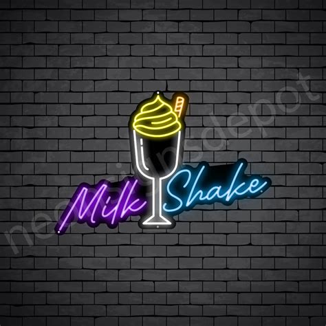 Milkshake V5 Neon Sign Neon Signs Depot