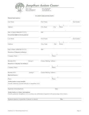 Fillable Online Jac Patient Reg Form Nebula Wsimg Fax Email Print