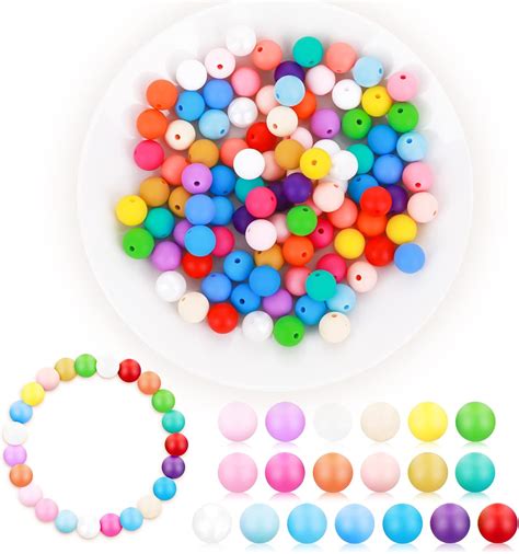 Pi Ces Perles En Silicone Perles Artisanales Color Es Mm Avec