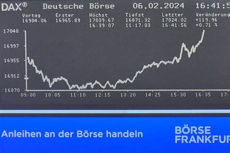 Dax aktuell Dax schließt auf Rekordstand deutlich über 17 000 Punkten