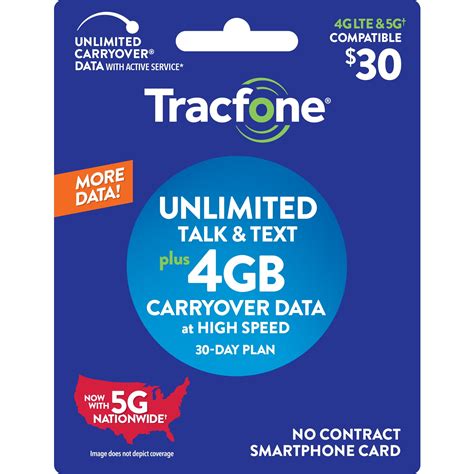 Tracfone Smartphone Unlimited Talk Text Day Prepaid Plan Gb