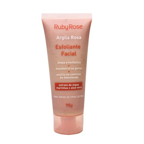 Esfoliante Facial Argila Rosa Ruby Rose Shopee Brasil