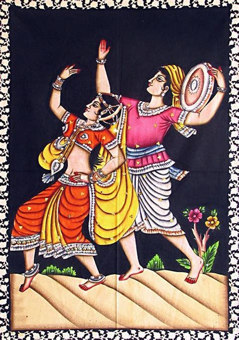 Folk Dancers Indian Folk Art Dancer Painting Rajasthani Art