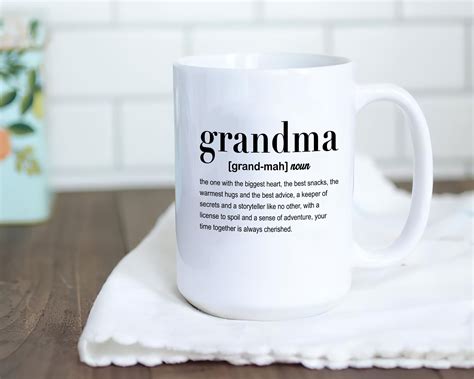 Personalized Definition Grandma Mug Customized Grandma Coffee Etsy