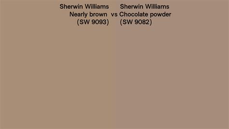 Sherwin Williams Nearly Brown Vs Chocolate Powder Side By Side Comparison