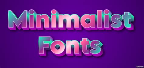 Minimalist Fonts Text Effect and Logo Design Font