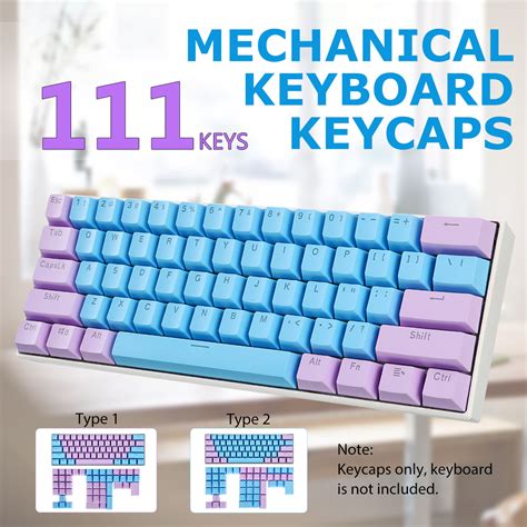 111 Keys Color Matching Keycap Set OEM Profile ABS Two-Color Injection ...