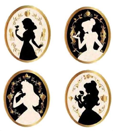 Disney Princesses Enamel Pin 4 Pack Buttons And Pins Merchandise Sanity