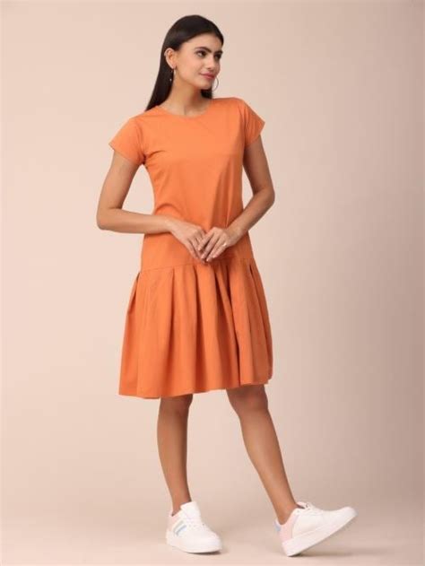 Buy Nayra Women Orange Solid Pure Cotton A Online At Best Prices In