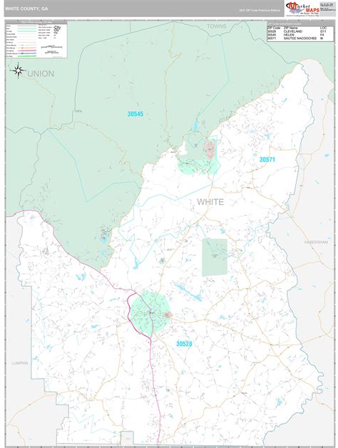 White County Ga Wall Map Premium Style By Marketmaps