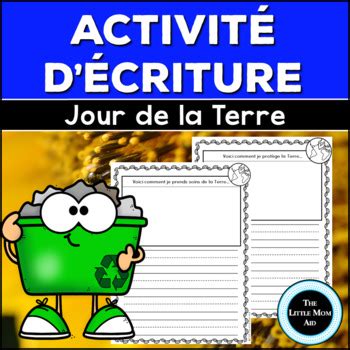 GRATUIT Activité dÉcriture Jour de la Terre French Earth Day Writing