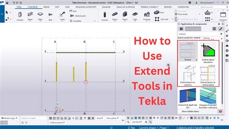 How To Use Extend Tools Tekla Structures Tamil Bimindc Youtube