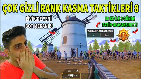 ÇOK GİZLİ RANK KASMA TAKTİKLERİ Bölüm 8 PUBG Mobile 3 Günde Nasıl