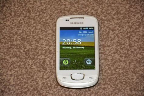 Samsung Galaxy Mini Gt S Chic White Tesco Smartphone Ebay