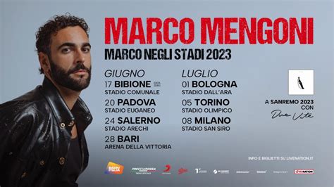 Marco Mengoni Scaletta Concerti 2023 Date E Biglietti