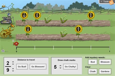 Fraction Garden Compare Fractions Explorelearning Gizmos