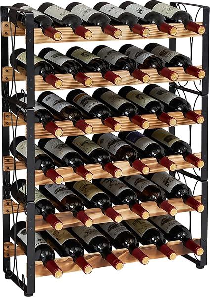 Amazon X Cosrack Stackable Rustic Bottle Wine Rack