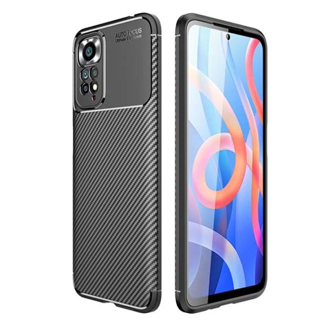 Funda De Gel De Silicona Carbon Xiaomi Redmi Note 11 Note 11s Negra