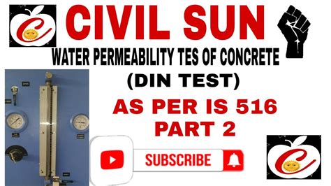 Water Permeability Test Of Concrete Din Test Youtube