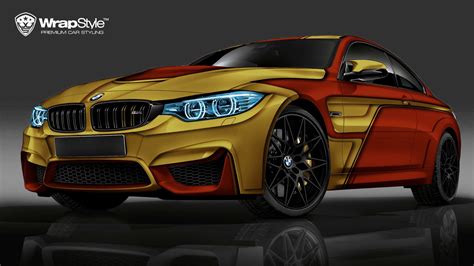 Bmw M4 Iron Man Helmet Design Wrapstyle