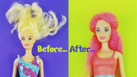 Barbie Girl Dolls 👸hair Transformation Tutorial 💇 How To Cut And Reroot 😍diy Before And After 💖